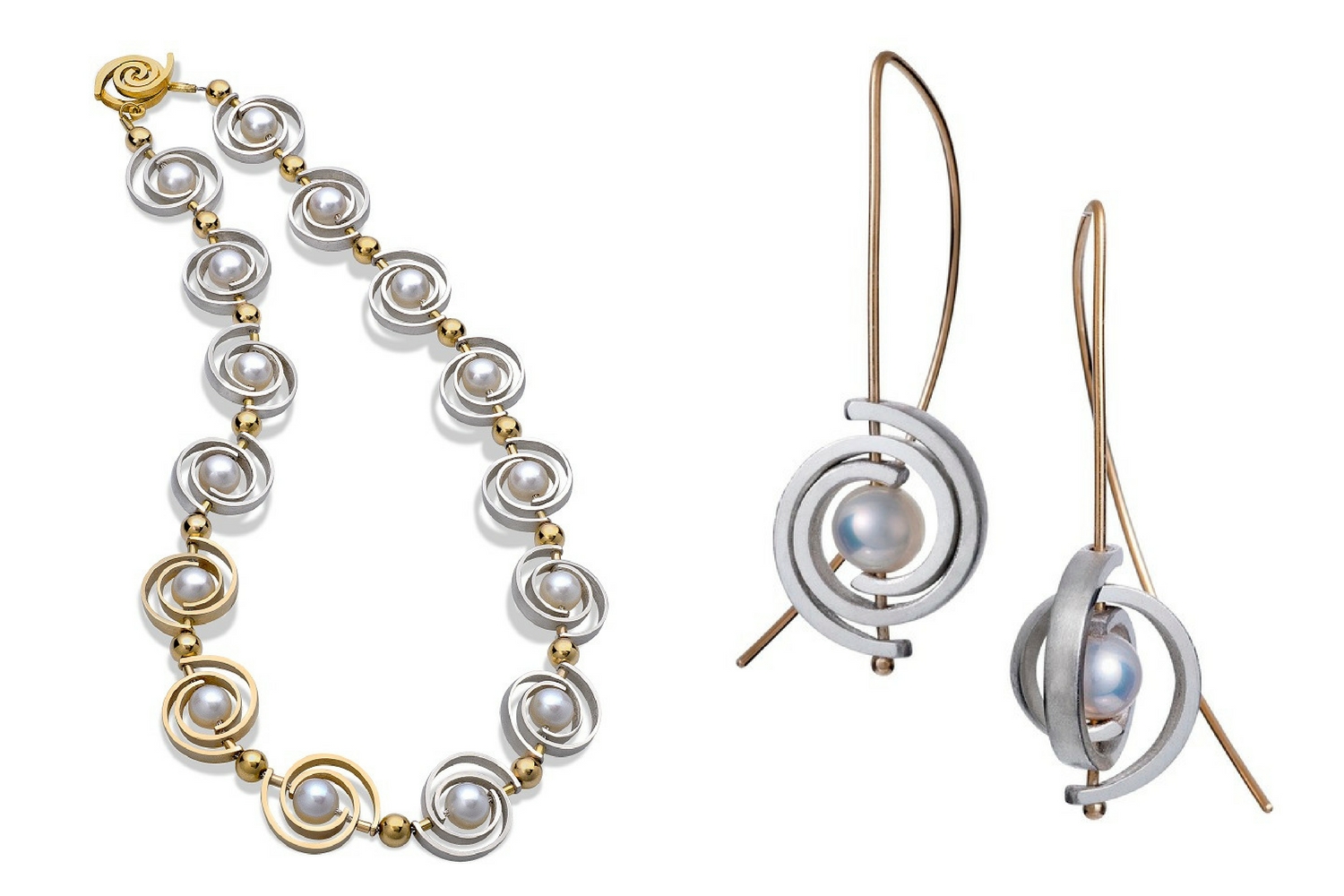 Earrings Silver Crystal Grey Chandelier cross Pearl White Baroque A27
