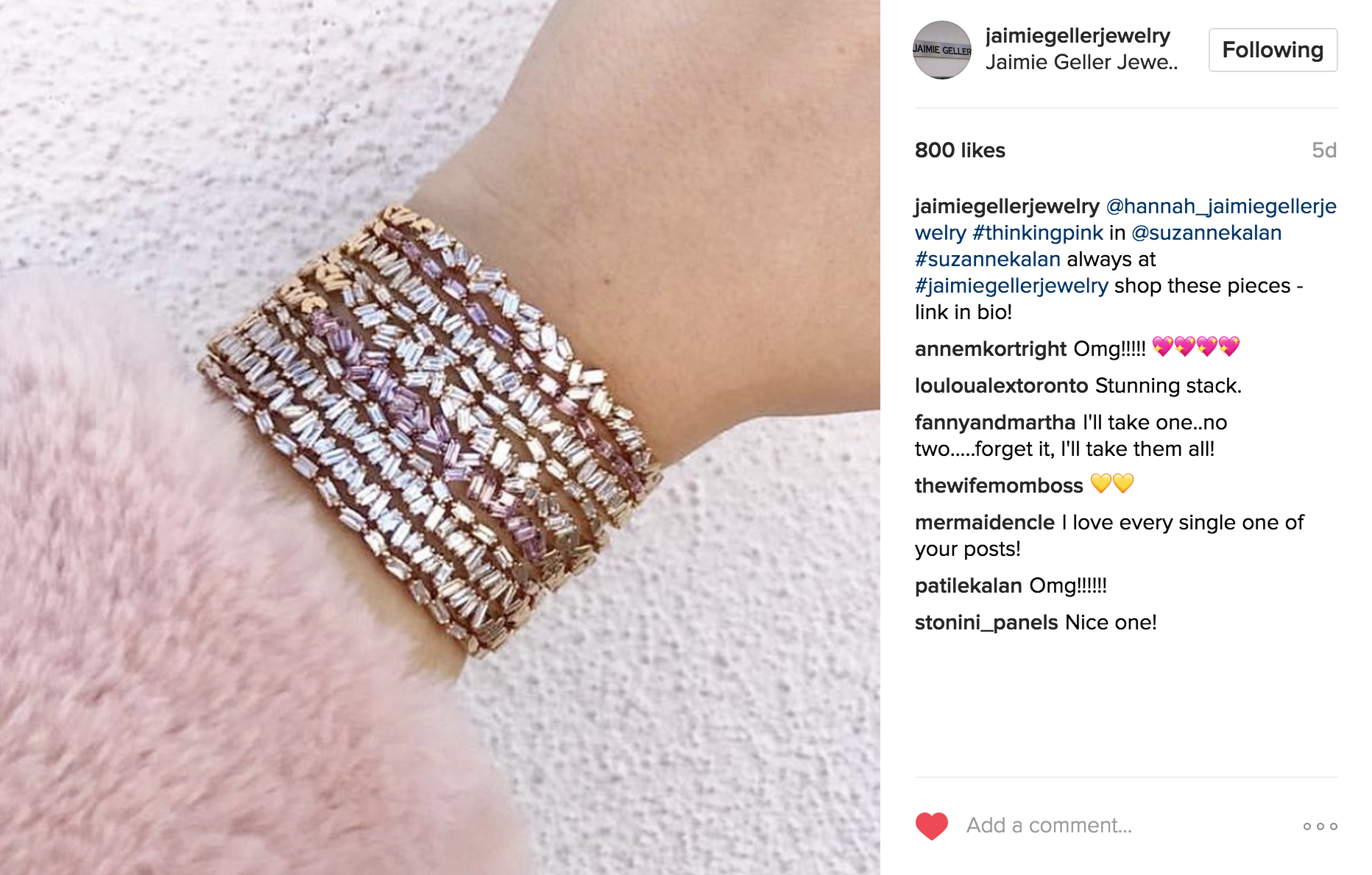 Jamie Geller Jewelry Instagram | JCK Social Setting