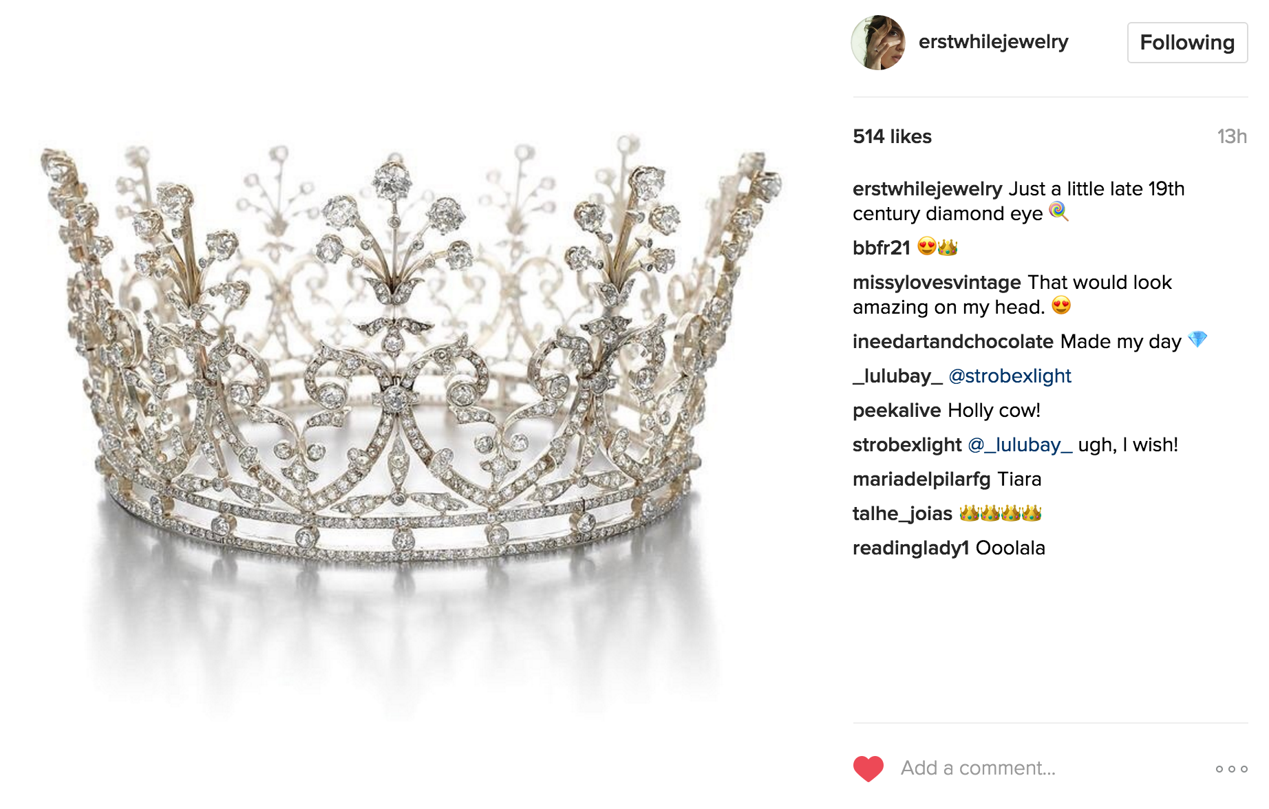 Erstwhile Jewelry Instagram | JCK Social Setting