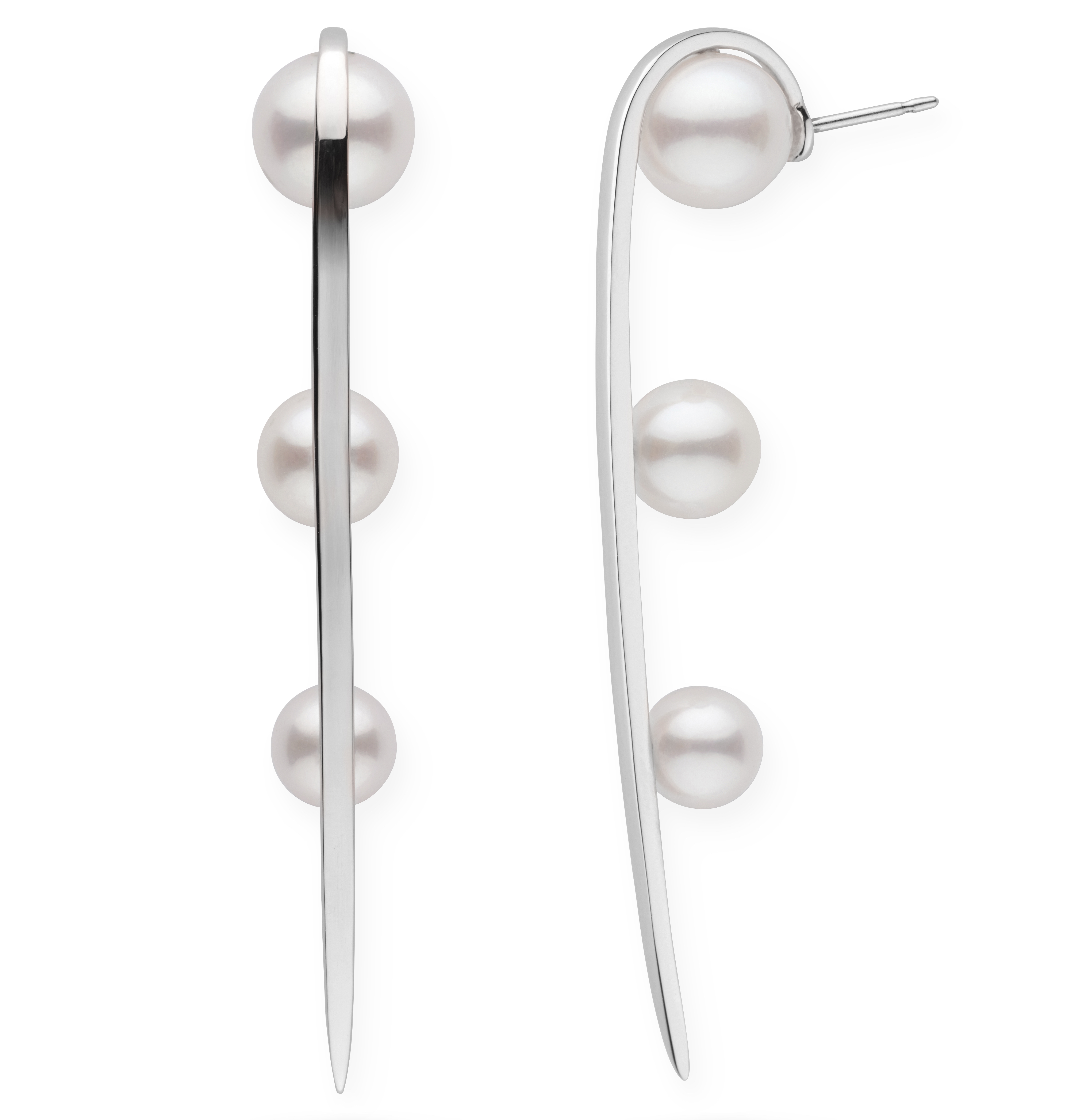 Pearl Collective spike curved earrings | JCK On Your Market
