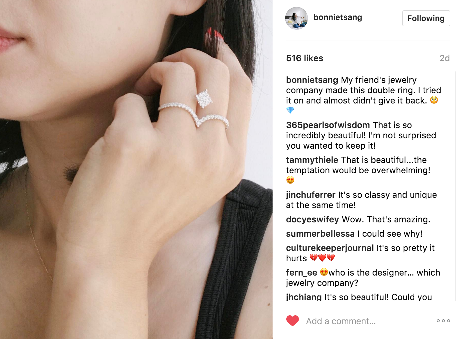 bonnietsang Instagram | JCK Social Setting