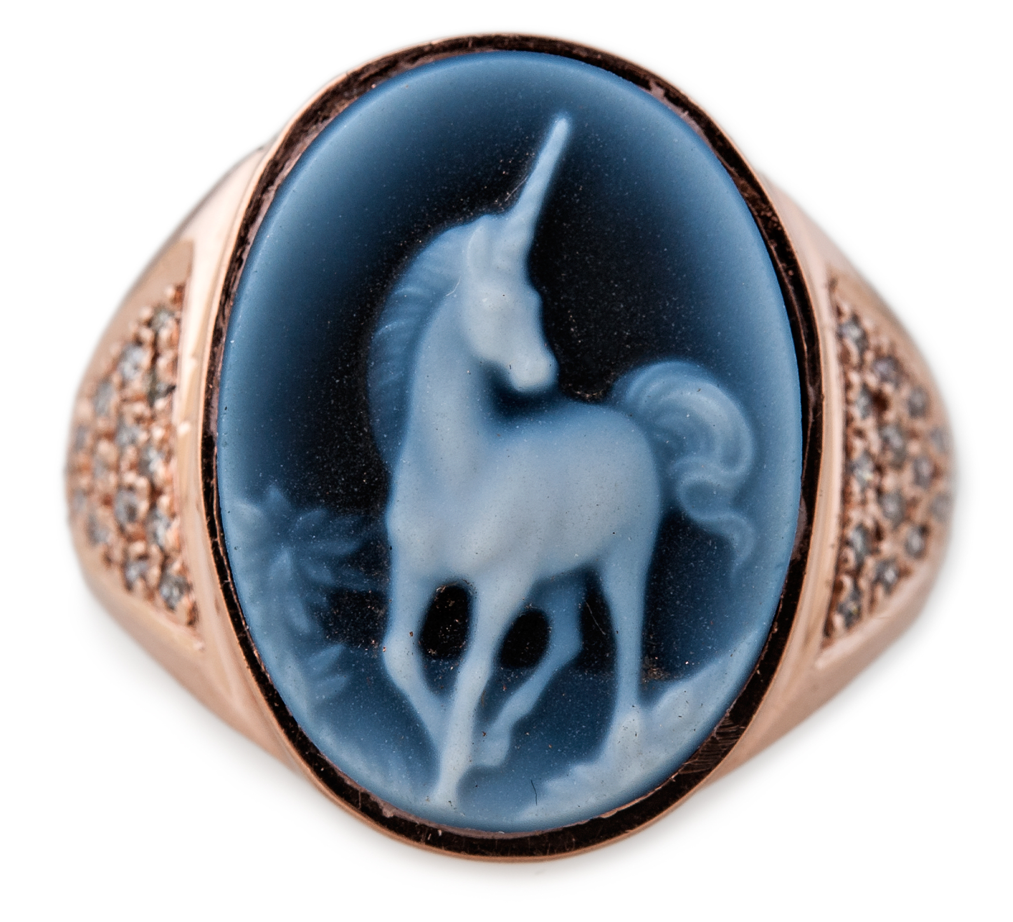 Jacquie Aiche carved agate unicorn cameo ring | JCK On Your Market
