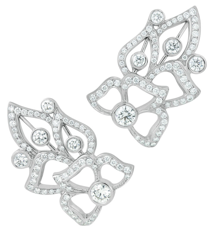 Florette pave diamond wing earrings 