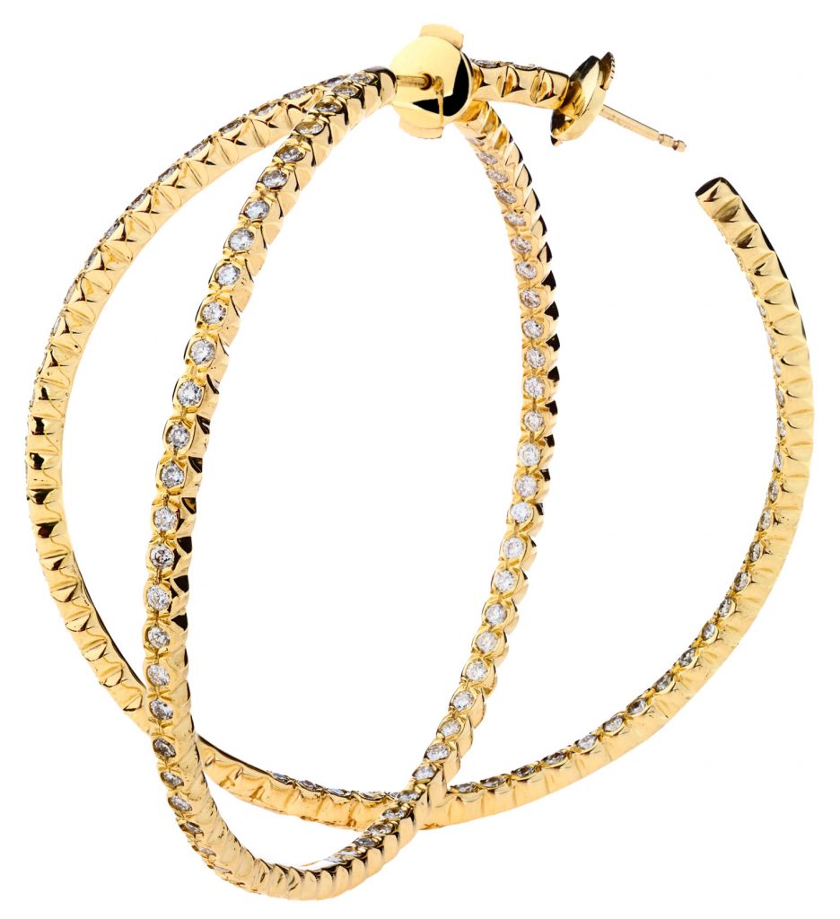 Jara yellow gold hoops