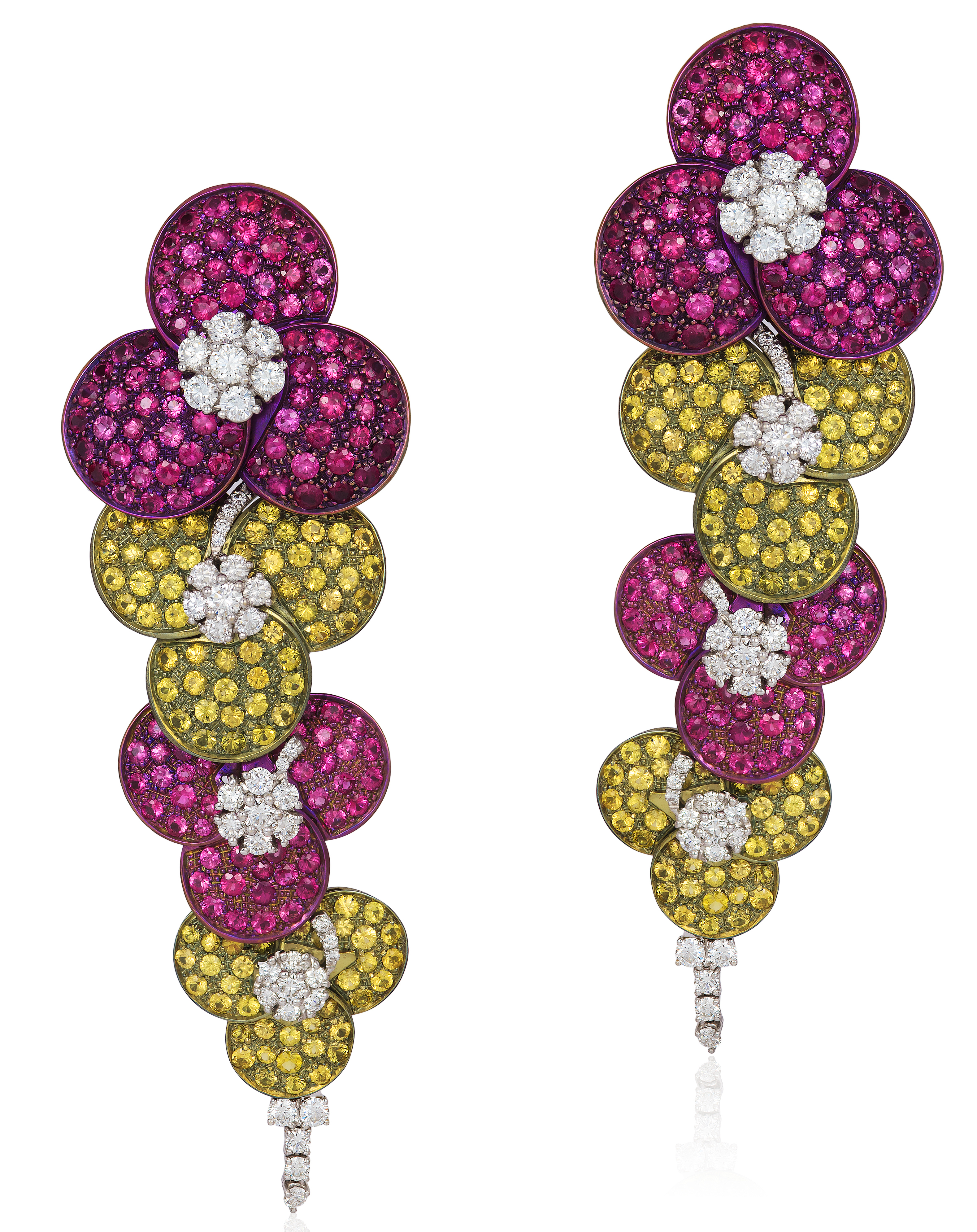 Andreoli cascading flower earrings 