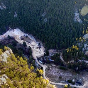 Montana Yogo sapphire mine aerial view