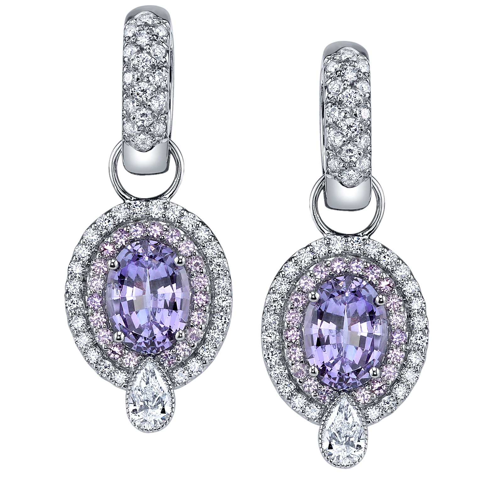 Erica Courtney Pia earrings in lavender Spinel | JCK On Your Market