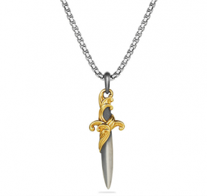David Yurman waves dagger amulet necklace