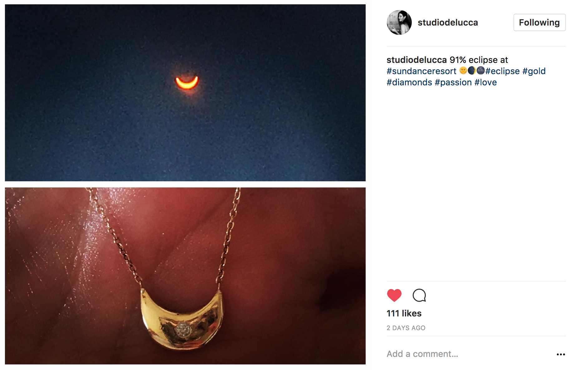 Instagram solar eclipse