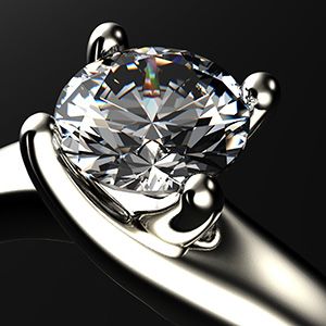 Stock Diamonds single diamond set in ring