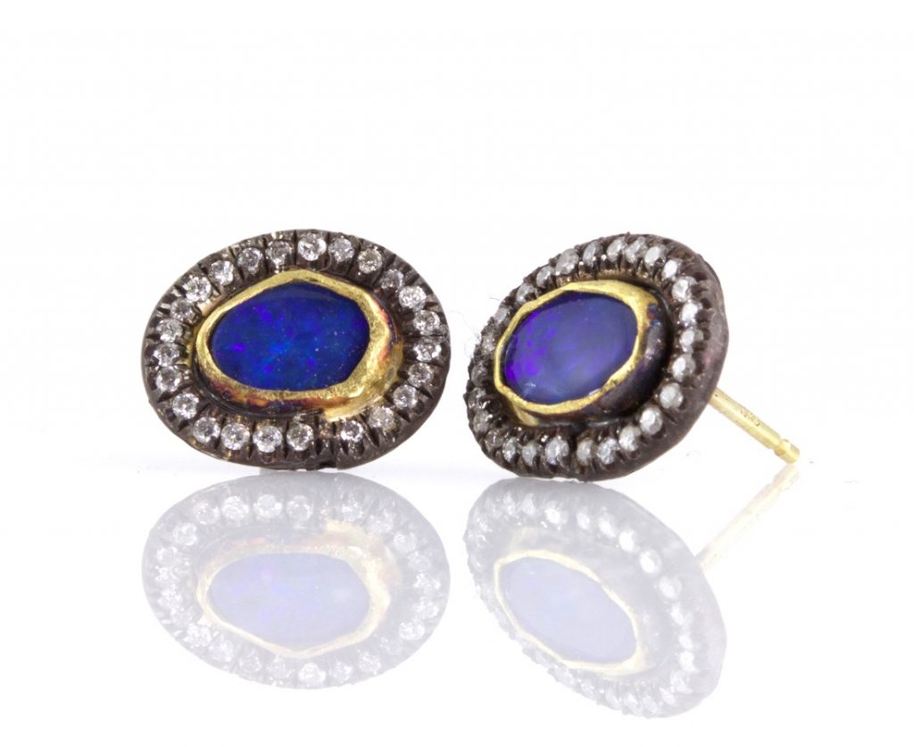 Boulder opal earrings