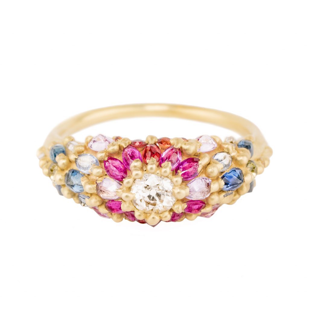 Avril ring with Old Mine cut diamond