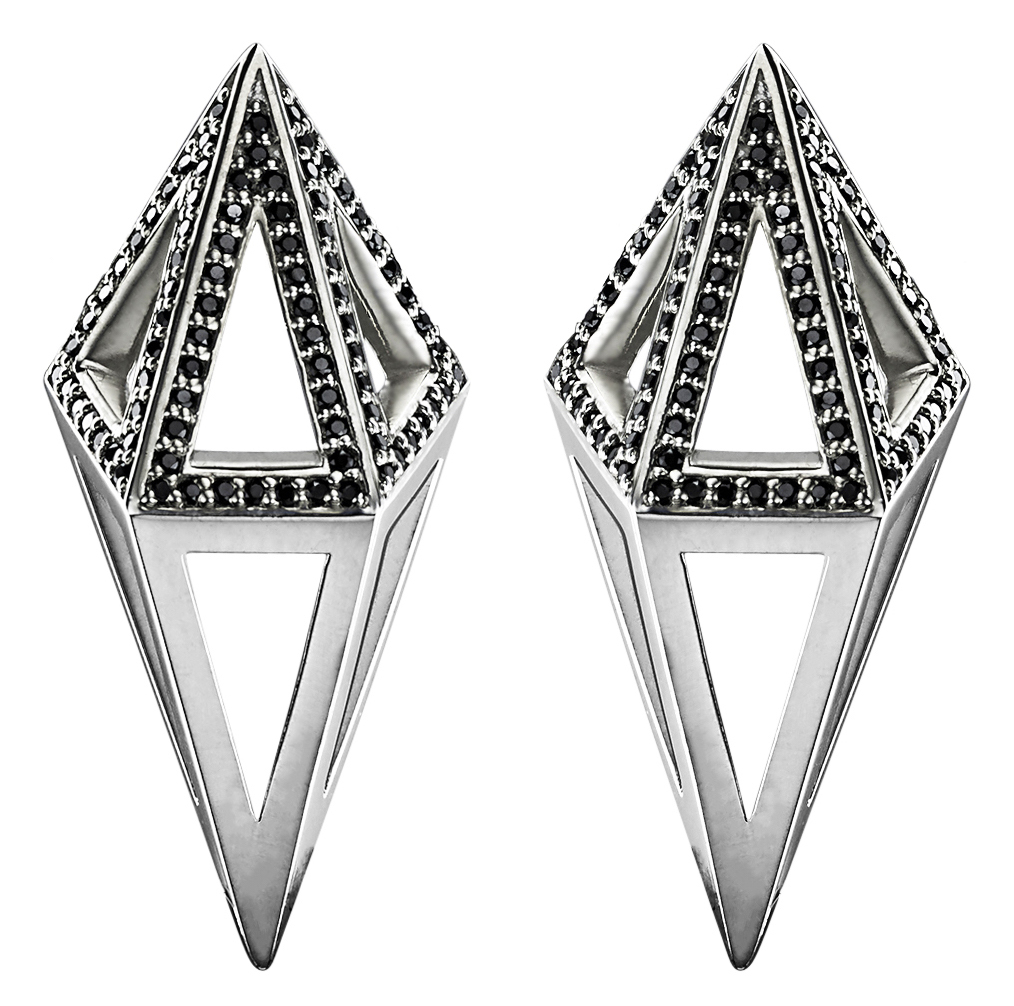 Moratorium Cocoon black diamond earrings | JCK On Your Market