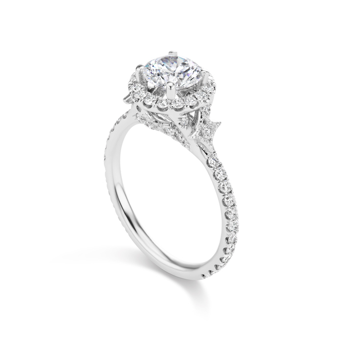 Jordan Alexander 18k white gold and diamond engagement ring