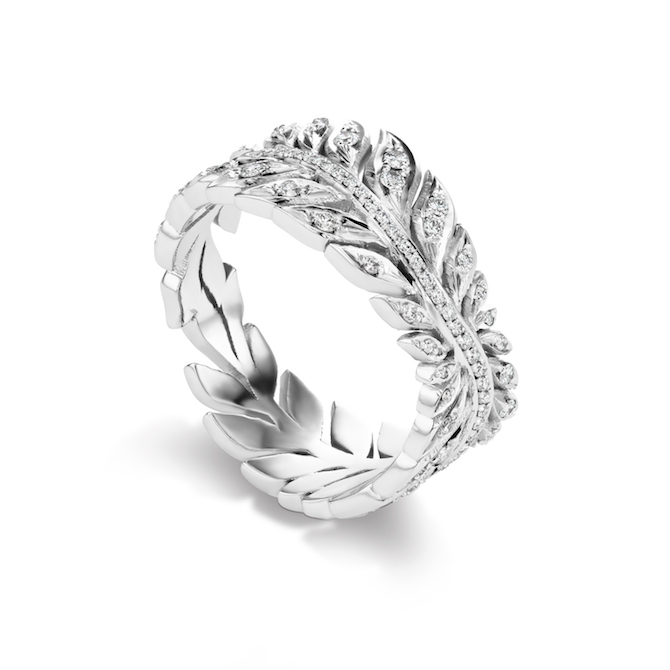 Jordan Alexander 18k white gold and diamond engagement ring