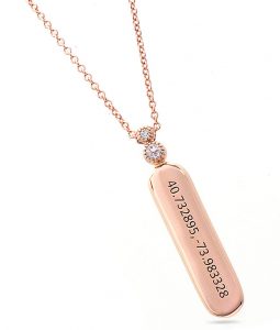 My Story rose gold dog tag