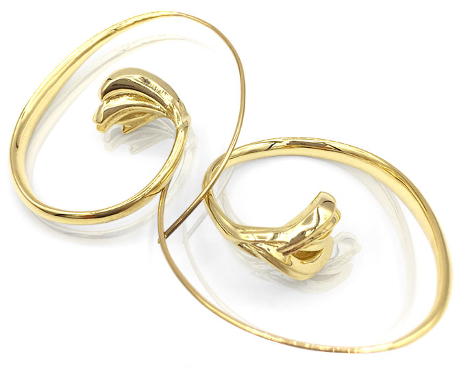 Original Eve yellow gold hoop earrings