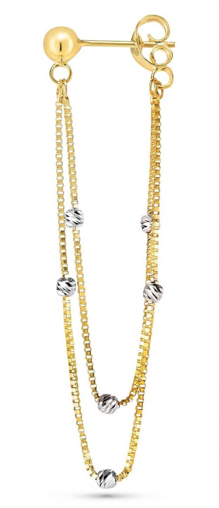 Royal Chain gold drop earring