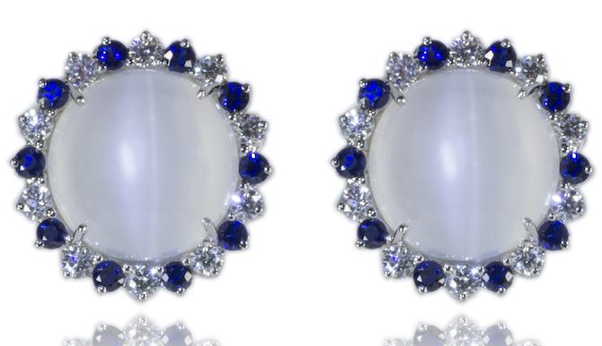 Oscar Heyman moonstone stud earrings | JCK On Your Market