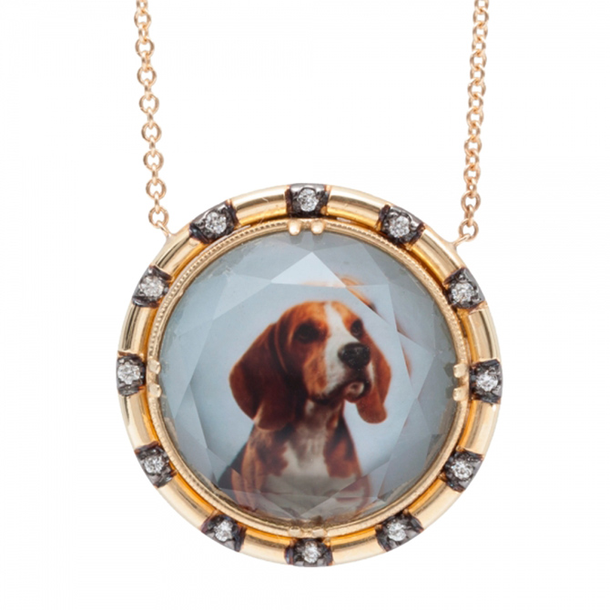 Spencer Fine Jewelry Dog Portrait Necklace