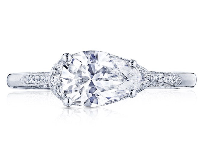Tacori pear diamond engagement ring