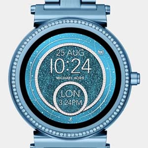 mk smart watch blue