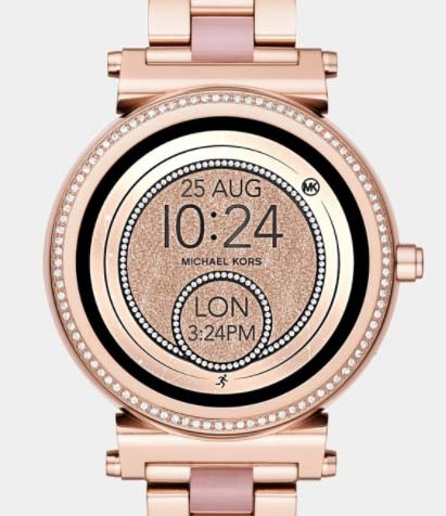 michael kors smartwatch rose gold with diamonds