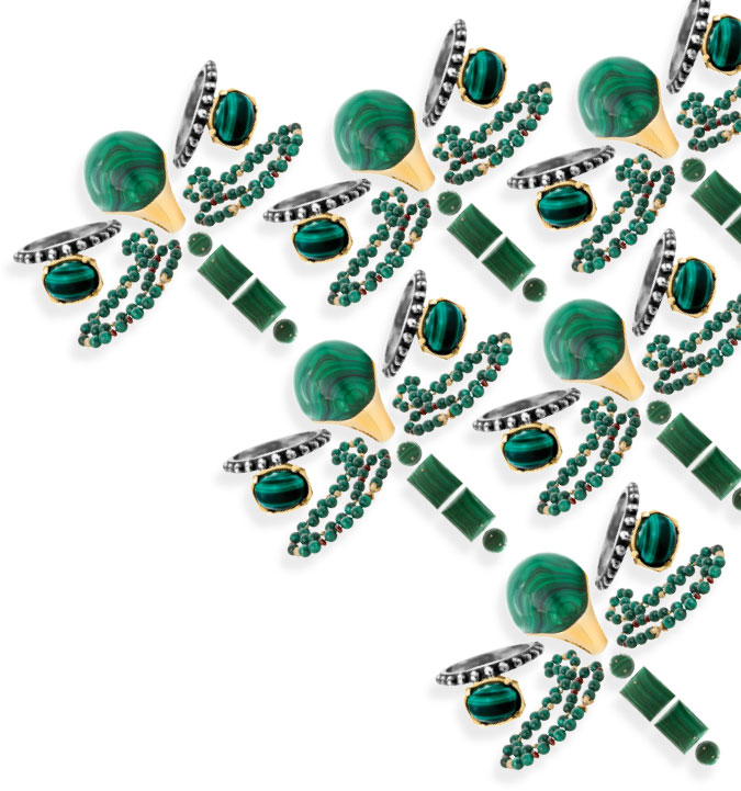 malachite jewelry