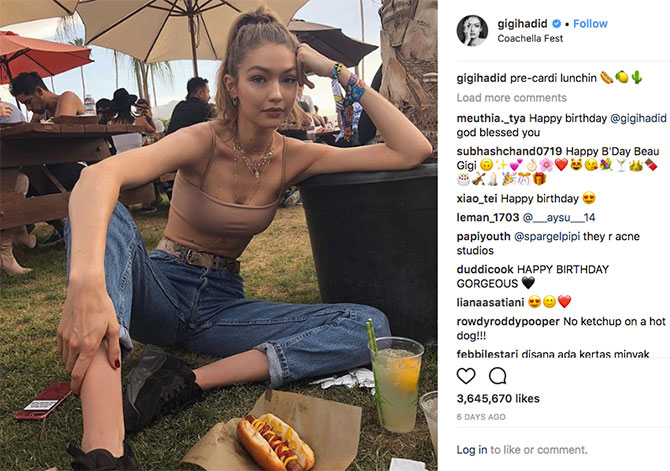 Gigi Hadid at Coachella