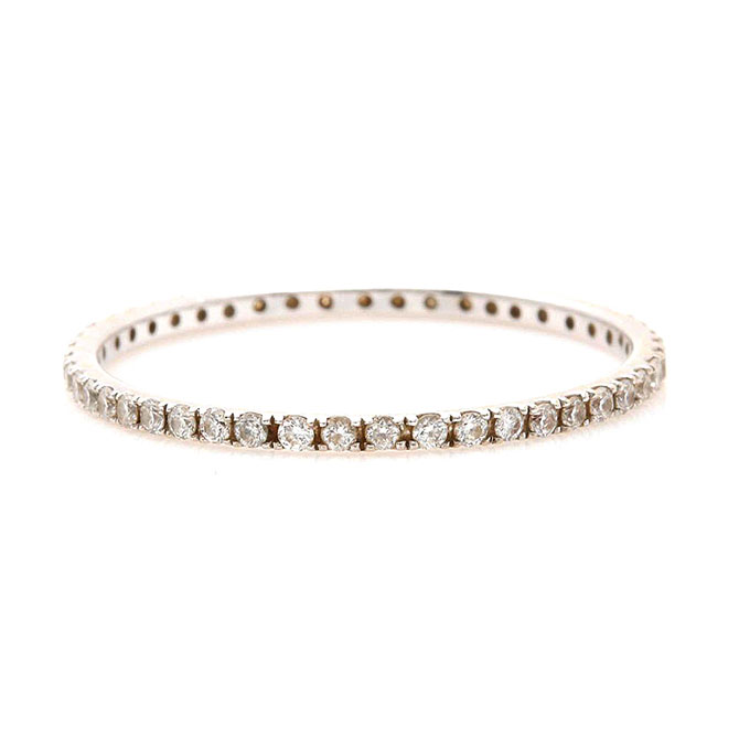 Eternity bracelet in 18k white gold and diamonds