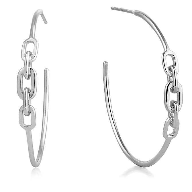 Ania Haie Links hoop earrings