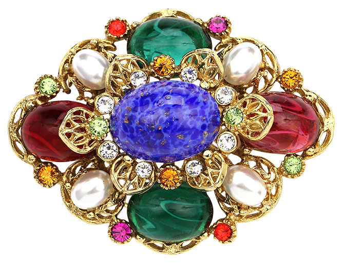 ben amun multicolor crystal brooch