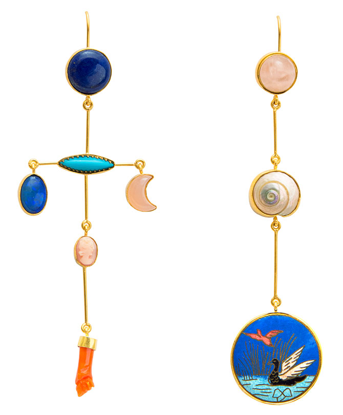 grainne morton mismatched earrings