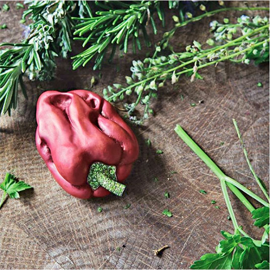 hemmerle copper pepper brooch