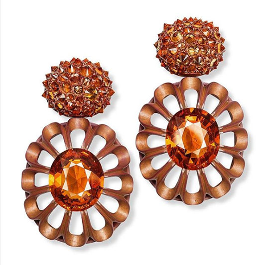 hemmerle garnet sapphire earrings
