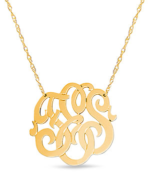 jane basch monogram pendant