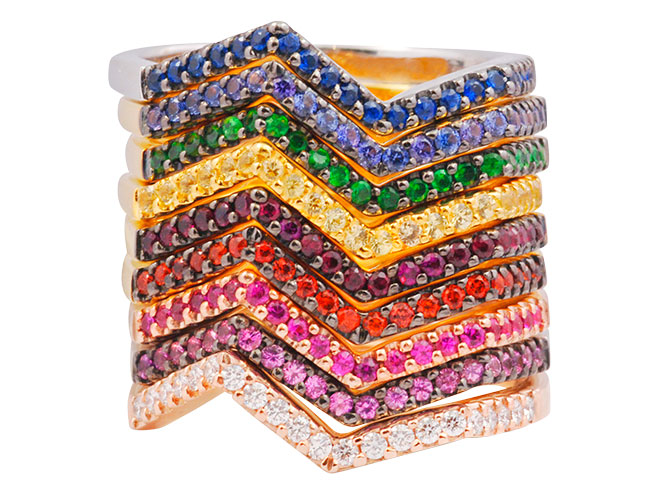kavant sharart origami ziggy ring stack