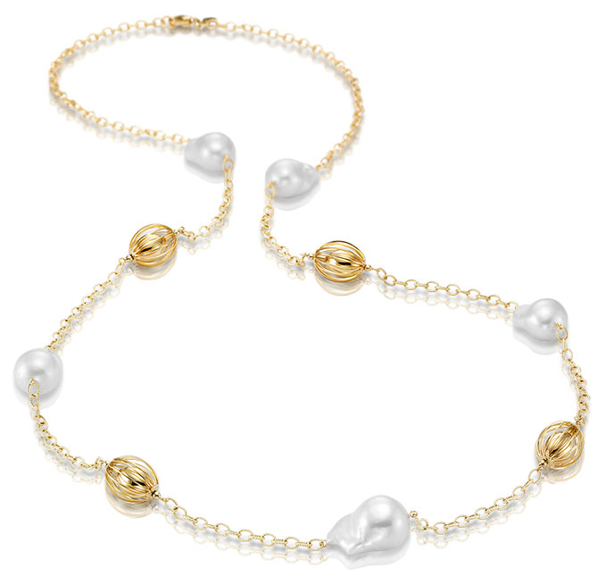 mastoloni polished cage chain necklace