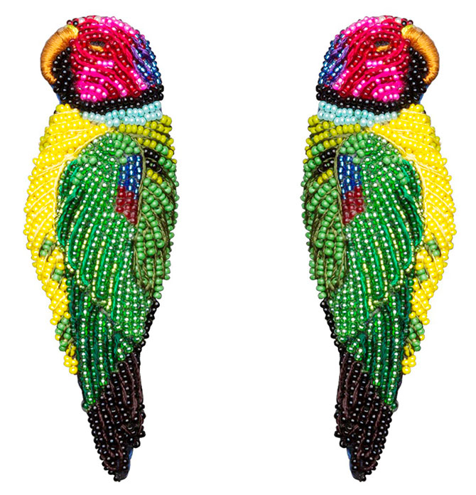 mignonne gavigan parrot earrings