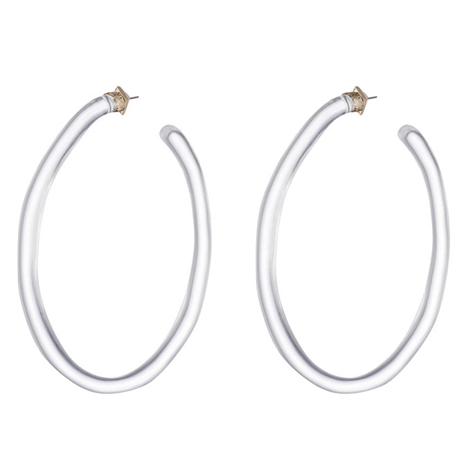 Alexis Bittar clear Lucite hoops