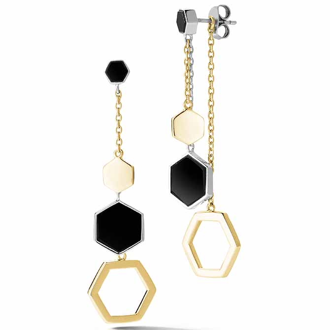 W Britt Hexagon dangling earrings