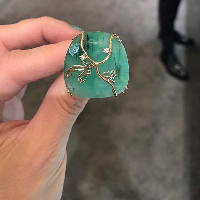 Federica Rettore emerald earring