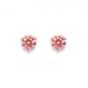 Lightbox pink lab-grown diamond studs