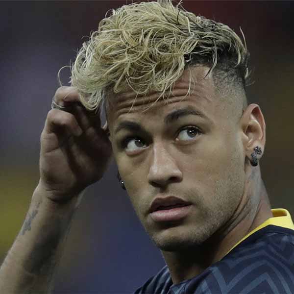 Neymar Jr. hairstyle - Mens Fade + hair dye - Haircut tutorial. - YouTube