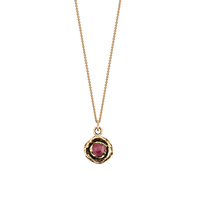 Pyrrha 14k ruby talisman pendant