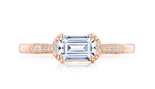 Tacori east west emerald cut ring