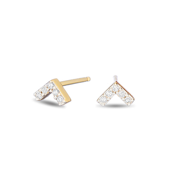 Adina Reyter super tiny pave v earrings