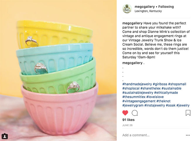 Meg C gallery instagram post