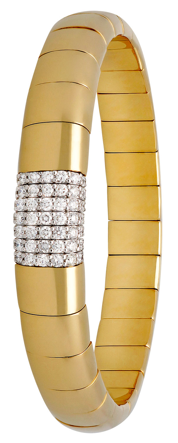 roberto demeglio 18k yellow gold bracelet with diamonds