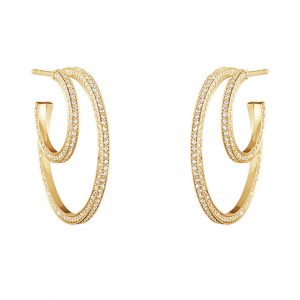 Georg Jensen Halo hoops with diamonds